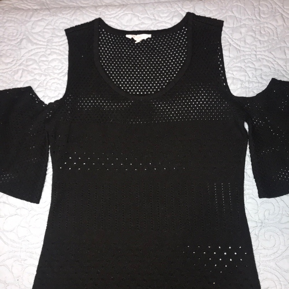 Black off the shoulder blouse